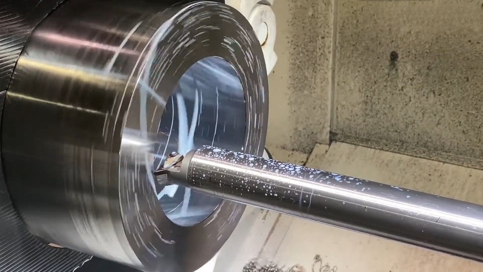 CNC Horizontal Boring Machine working on a large workpiece