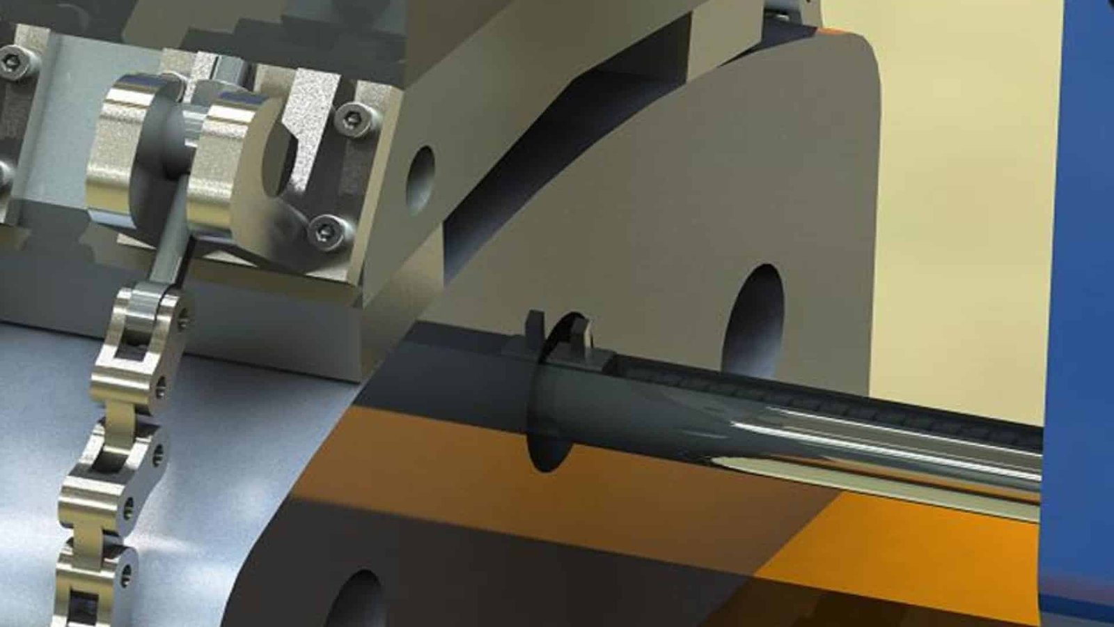 Nahaufnahme einer Linienbohrmaschine mit geringem Platzbedarf