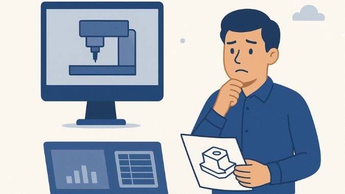 Una persona che pensa a cosa scegliere per la propria manifattura