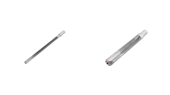 Testa di perforazione della pistola a sinistra e perforazione BTA a destra