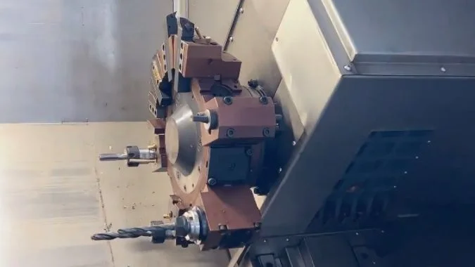 Close-up of an Ture Y-axis turn-mill center