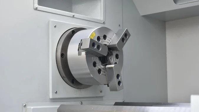 A 3-jaw chuck on CNC Lathe