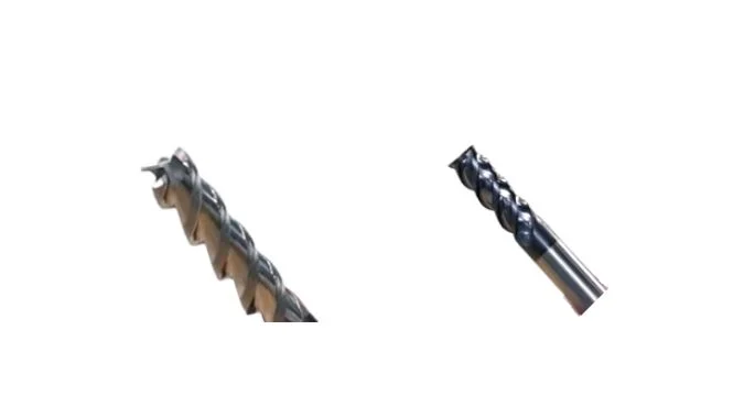 Tool for aluminum on the left for steel on the right