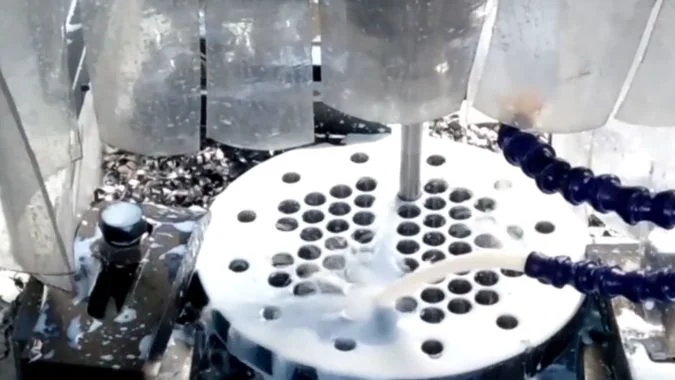 CNC Drilling Machine drilling holes