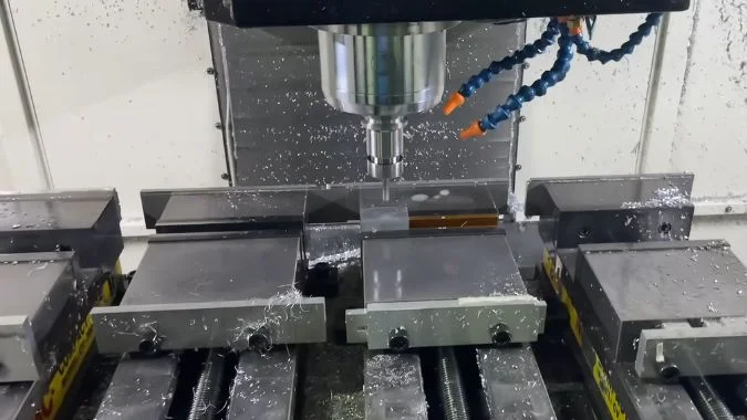 Closeup of an CNC Machining Center