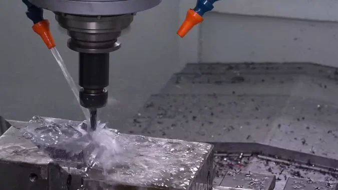 Machining Center working with coolant