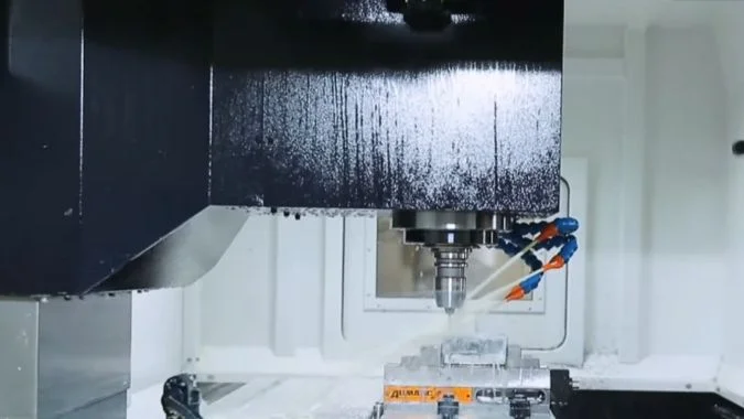 Coolant cooling the tool and workpiece