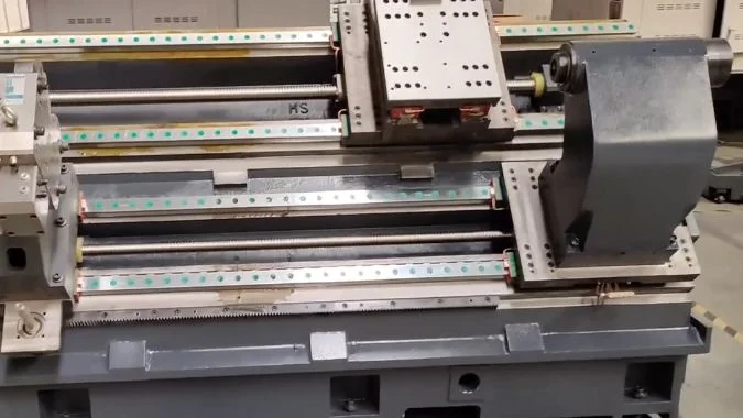 Closeup of slant bed