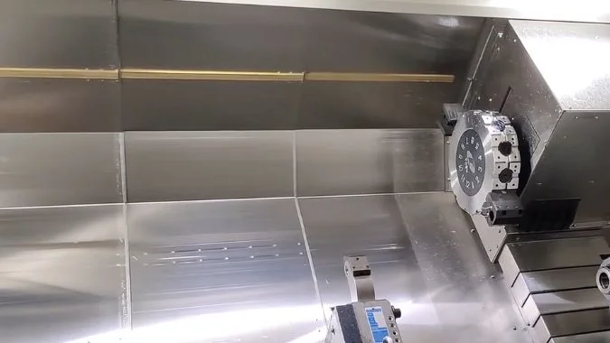 Closeup of CNC Lathe