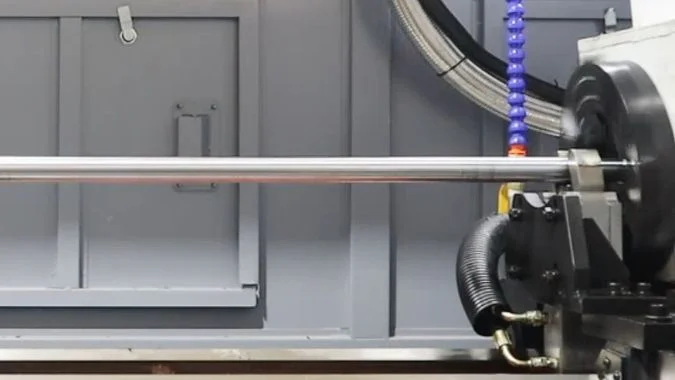 Closeup of CNC whirling Machine