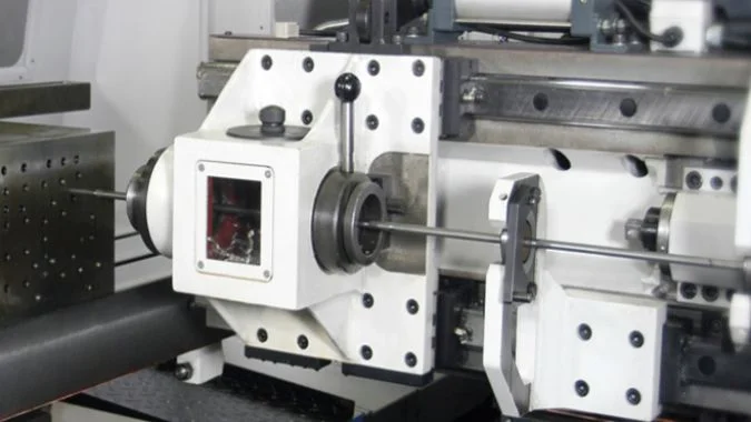 CNC Deep Hole Drilling Machine Machining a Workpiece