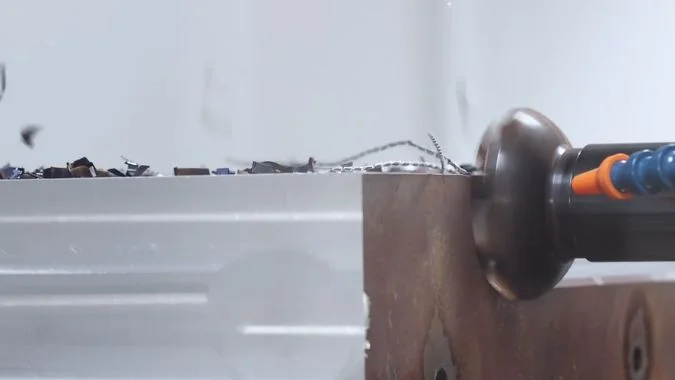 HMC milling a thick metal plate