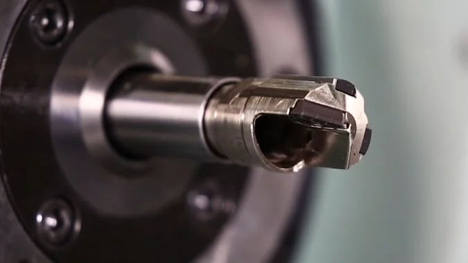 Closeup of Deep Hole Drilling Tool