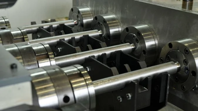 Inside of CNC deep hole drilling machine
