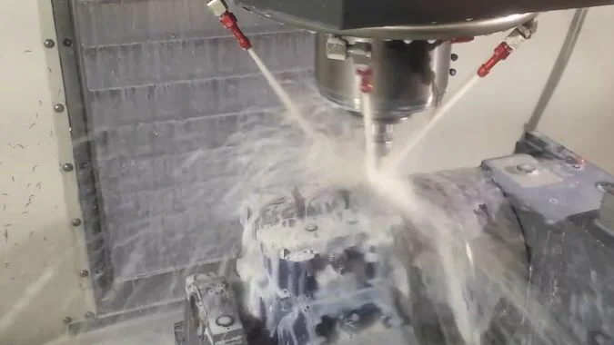 Closeup of VMC Milling