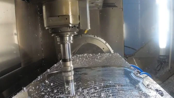 CNC Machining Center working