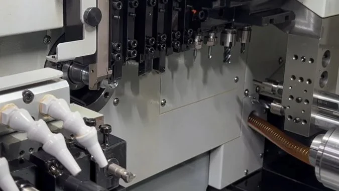 Dual-spindle Swiss-type lathe