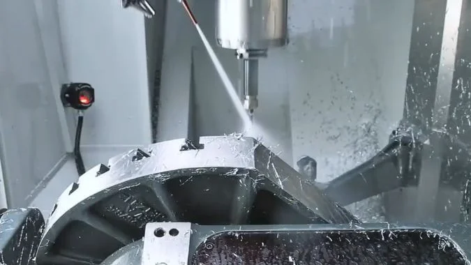 5-axis machining center working
