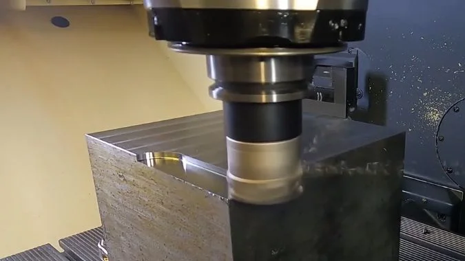 CNC milling machine working