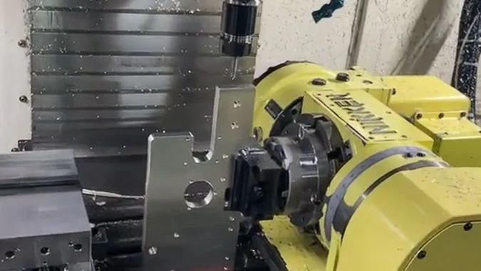 A 3+2 axis CNC milling machine