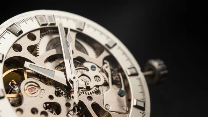 Inside of a watch