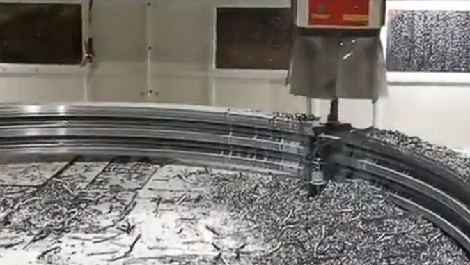 High-speed CNC drilling machine drilling flange