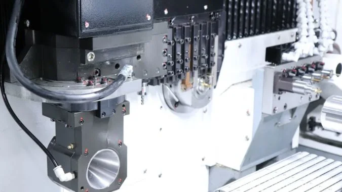 B-axis function on a Swiss-type lathe