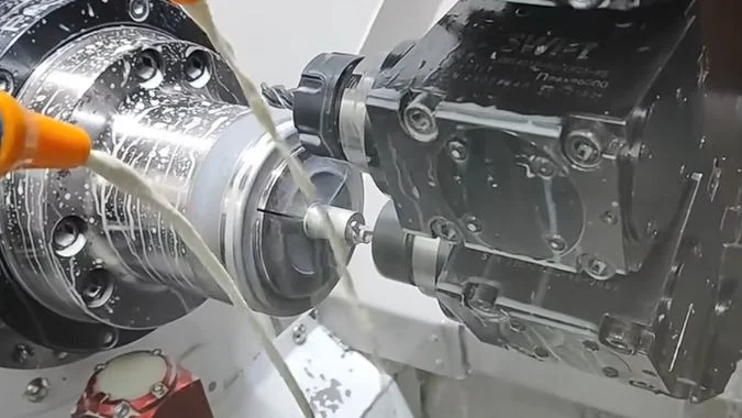 CNC Turn-Mill Center machining a workpiece