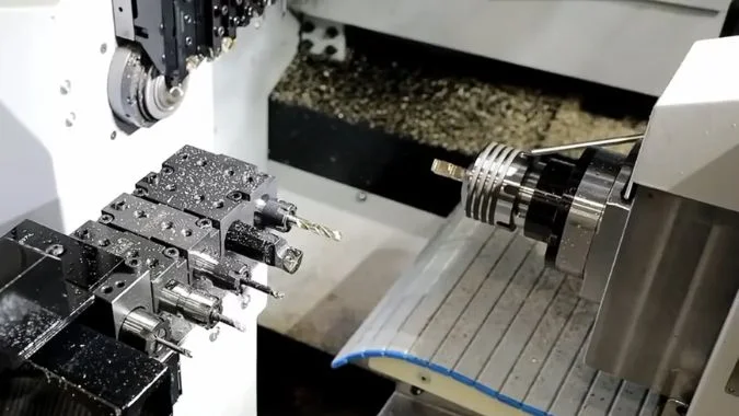 Dual-Spindle Swiss-type lathe