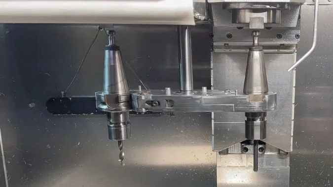 Closeup of VMC changing tools