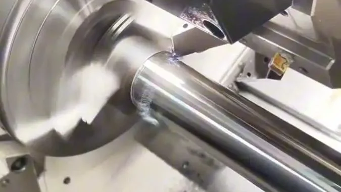 CNC Lathe working