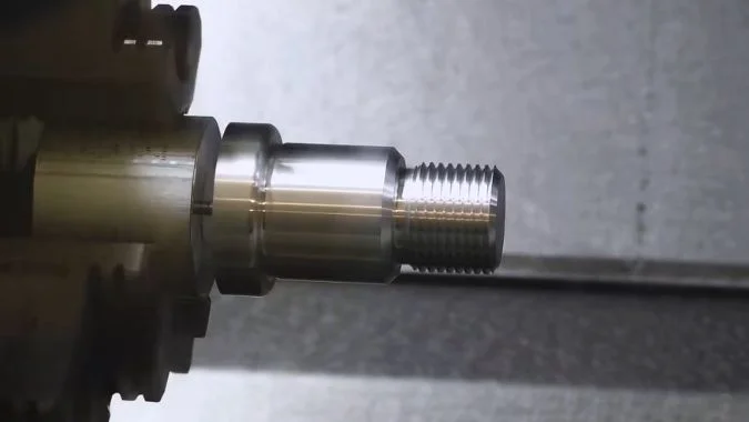 Closeup of workpiece Clamped by chuck